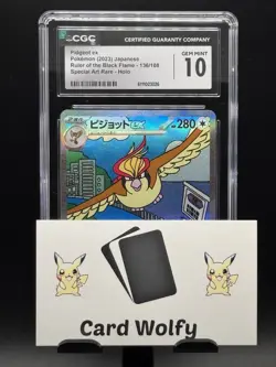 CGC 10 Pidgeot EX 136/108 Japanese Ruler of the Black Flame Holo Pokemon - Image 3