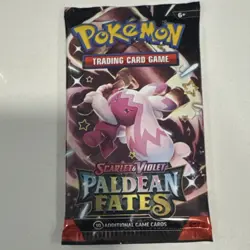 Pokemon Scarlet & Violet Paldean Fates 10 Cards Booster Pack Trading Card Game - Image 1