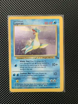 Pokemon TCG Vintage Lapras 10/62 Fossil Unlimited Holo Rare MP OBO - Image 1