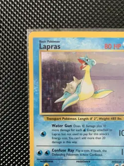 Pokemon TCG Vintage Lapras 10/62 Fossil Unlimited Holo Rare MP OBO - Image 2