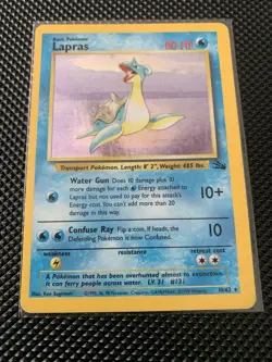 Pokemon TCG Vintage Lapras 10/62 Fossil Unlimited Holo Rare MP OBO - Image 4