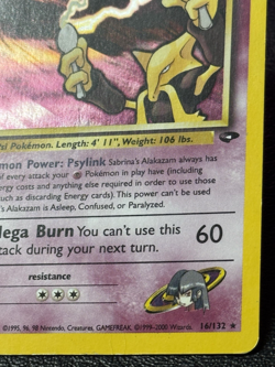 Sabrina's Alakazam 16/132 Holo Rare - Vintage Pokemon TCG: Gym Challenge - MP/HP - Image 4