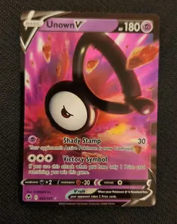 Pokemon Unown V 065/195 Swsh12: Sword & Shield - Silver Tempest Holo - Image 1