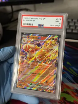 2025 POKEMON JTG EN-JOURNEY TOGETHER #024/159 BLAZIKEN ex PSA 9 - Image 1