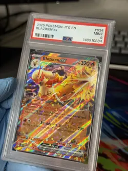 2025 POKEMON JTG EN-JOURNEY TOGETHER #024/159 BLAZIKEN ex PSA 9 - Image 2