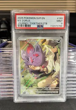 2025 POKEMON SVP EN-SV BLACK STAR PROMO #189 N'S ZORUA PSA 9 #189 - Image 1