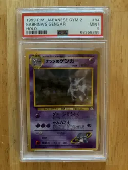 1999 Pokemon Japanese Gym 2 - Sabrina's Gengar Holo #94 - PSA9 Mint Banned! - Image 1