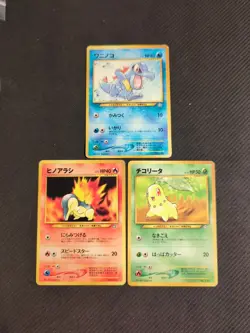 Totodile Cyndaquil Chikorita Neo Premium File Folder Promo Set Japanese Pokemon - Image 1