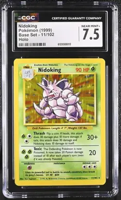 Nidoking *CGC 7.5* Holo *Base Set* #11 *1999* Vintage * Pokemon - Image 1