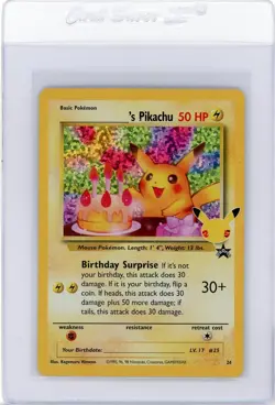2021 Pokemon Celebrations Birthday Pikachu 24 25th Anniversary - Image 1