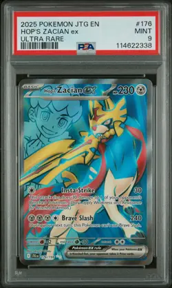2025 POKEMON JTG EN-JOURNEY TOGETHER ULTRA RARE #176 HOP'S ZACIAN EX PSA 9 - Image 1