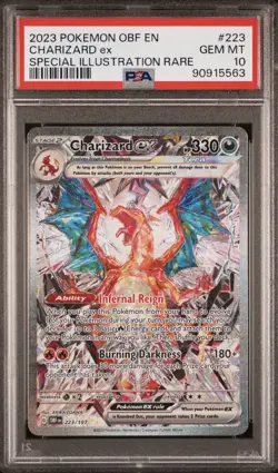 PSA 10 Charizard ex SIR 223/197 SV03: Obsidian Flames Pokemon - Image 1