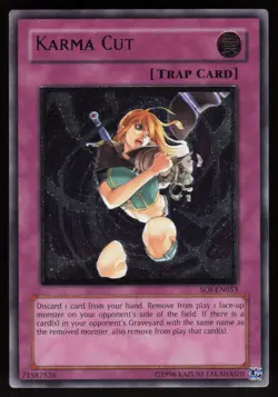 Karma Cut SOI-EN053 EURO Ultimate Rare Shadow of Infinity Yu-Gi-Oh - Image 1