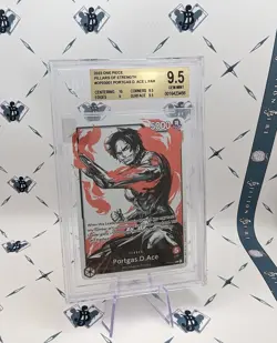 BGS 9.5 - One Piece OP03-001 Portgas.D.Ace Alt Leader English - Image 1