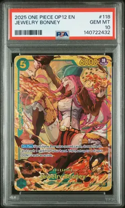 2025 One Piece Jewelry Bonney - Legacy of the Master OP12 #118 PSA 10 EN - Image 1
