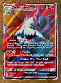 Pokemon TCG Volcarona GX 213/236 Full Art Cosmic Eclipse Pokemon Card NM - Image 1