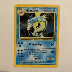 Pokemon TCG Gyarados Holo Rare Card 7/130 Base Set 2 Vintage WOTC - LP - Image 1
