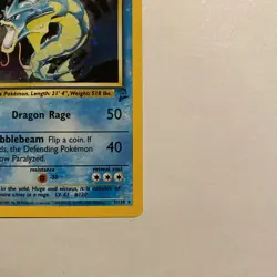 Pokemon TCG Gyarados Holo Rare Card 7/130 Base Set 2 Vintage WOTC - LP - Image 4
