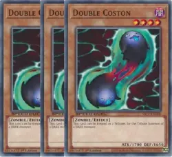 Yugioh - Double Coston x 3 - 1st Edition NM - Plus Free Holographic Card - Image 1