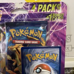 Fairfield Pokemon TCG Lightning Set Booster 4 Packs 1 Bonus Card evolutions xy 97712544540 - Image 4