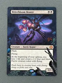 Bitterbloom Bearer MTG Lorwyn Eclipsed Hand Painted Borderless Full Altered Art - Image 1