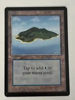 Magic the Gathering MTG Island v.1 (Blue) Beta COND NM (Beta Bob) - Image 1