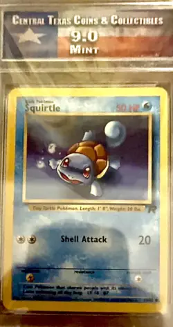 Pokemon TCG Squirtle Team Rocket 68 Regular Unlimited Common grade 9 - Image 1