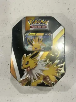 Pokemon TCG Jolteon V Collection Tin Brand New Factory Sealed 4 Booster Packs - Image 1