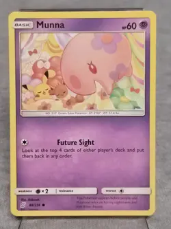 Munna Common Pokemon TCG Unified Minds 88/236 LP - Image 1