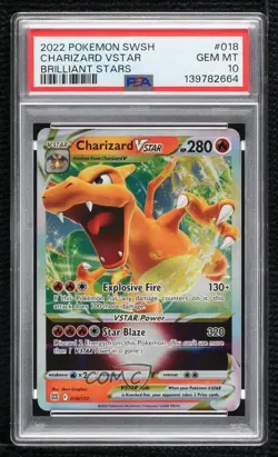 Charizard VSTAR Holo Pokemon Sword & Shield Brilliant Stars PSA 10 GEM MT - Image 1