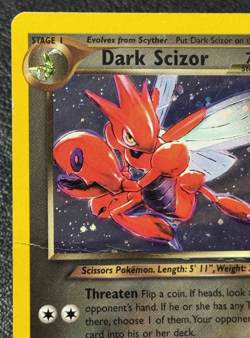 Dark Scizor 9/105 - Holo Rare - Vintage Pokemon TCG: Neo Destiny - DMG - Image 2