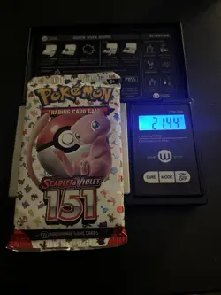 Very Heavy! 21.44 Gram Pokemon 151 Booster Pack Weighed Sealed - Image 1