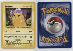 Pikachu Shadowless Pokemon Base Set #58 1999 - Image 3