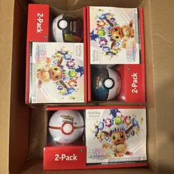 3 NEW Pokemon Prismatic Evolutions ETB + Pokeball Bundles (Sams Club Exclusive) - Image 1