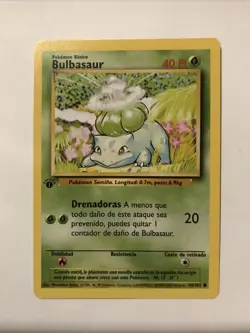 Bulbasaur 44/102 - Pokemon TCG - 1st Edition Base Set Spanish - Image 1