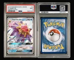 2019 Pokemon Sun & Moon Starmie GX #14 Hidden Fates PSA 9 MINT - Image 3