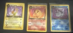 Pokemon TCG Trio Set Dark Jolteon Dark Flareon Dark Vaporeon 1st Edition NM - Image 1