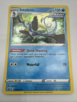 Inteleon SWSH279 Holographic Black Star Promo Pokemon TCG Near Mint - Image 1