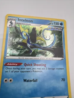 Inteleon SWSH279 Holographic Black Star Promo Pokemon TCG Near Mint - Image 2