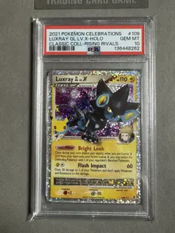 2021 Pokemon Celebrations Luxray GL LV.X Classic Collection Holo #109/111 PSA 10 - Image 1