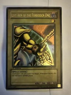 Left Arm of the Forbidden One LOB-123 WAVY Ultra Rare 1st Edition Yugioh - Image 1