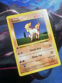 Pokemon Card - Ponyta 1st Edition Base Set (Shadowless) 60/102 Common - Image 3