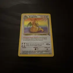 Pokemon TCG Fossil Dragonite Holo Card #4/62 First Edition - Image 1