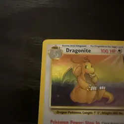 Pokemon TCG Fossil Dragonite Holo Card #4/62 First Edition - Image 3