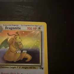 Pokemon TCG Fossil Dragonite Holo Card #4/62 First Edition - Image 4