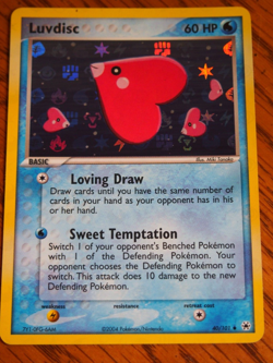Pokemon 2004 Hidden Legends Luvdisc foil card in mint condition - Image 1