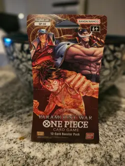 One Piece OP-02 Paramount War English Sleeved Booster Pack Card Game Sealed - Image 1