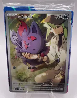 Pokemon TCG Journey Together N's Zorua #189 Holo Promo Card Sealed With Dividers - Image 1