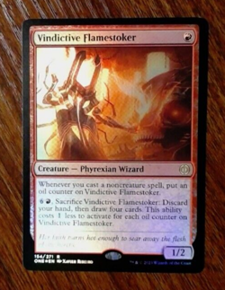 MTG Vindictive Flamestroker Phyrexia: All Will Be One 154/271 Foil Rare - Image 1