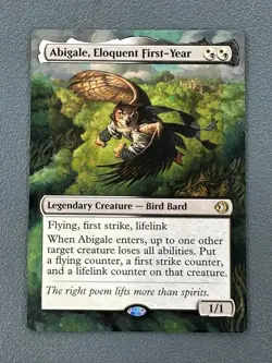 Abigale, Eloquent First-Year MTG Lorwyn Eclipsed Hand Painted Full Altered Art v - Image 1